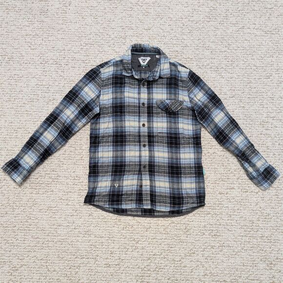 VISSLA Other - Vissla Men Sz M Blue Plaid Flannel Shirt Casual Skater Dadcore Normcore